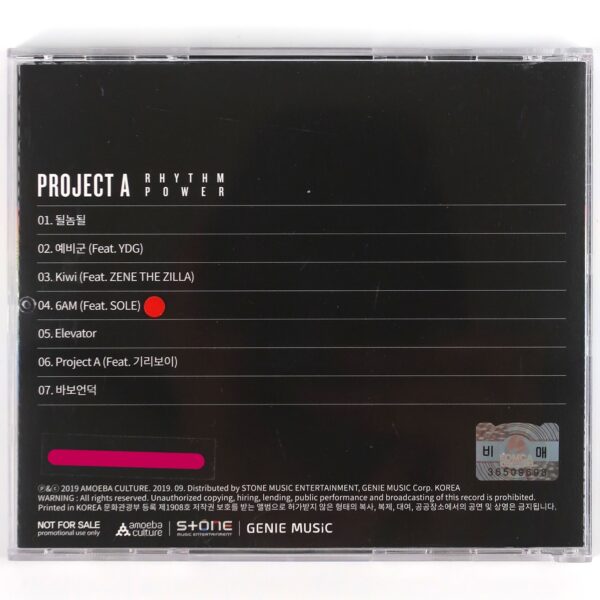 IMG_5568 Rhythm Power - Project A Signed Autographed Album CD K-Rap Korean Hip Hop 2019