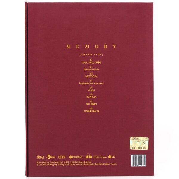 Mamamoo - Memory Album CD No Photocard K-Pop 2016