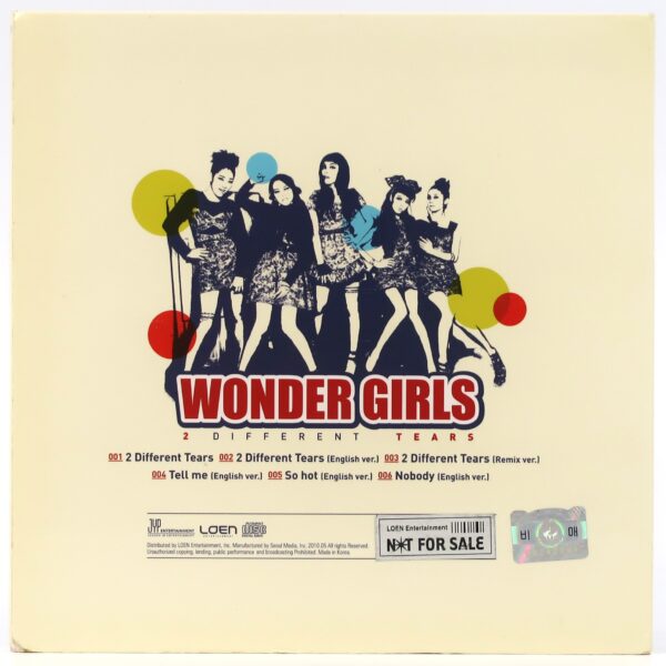 Wonder Girls - 2 Different Tears Single Album Promo CD K-Pop 2010