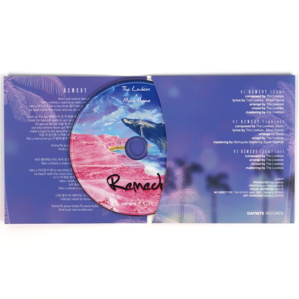 The Lowkies x Moon Hyuna - Remedy Signed Single Album CD Promo Nine Muses