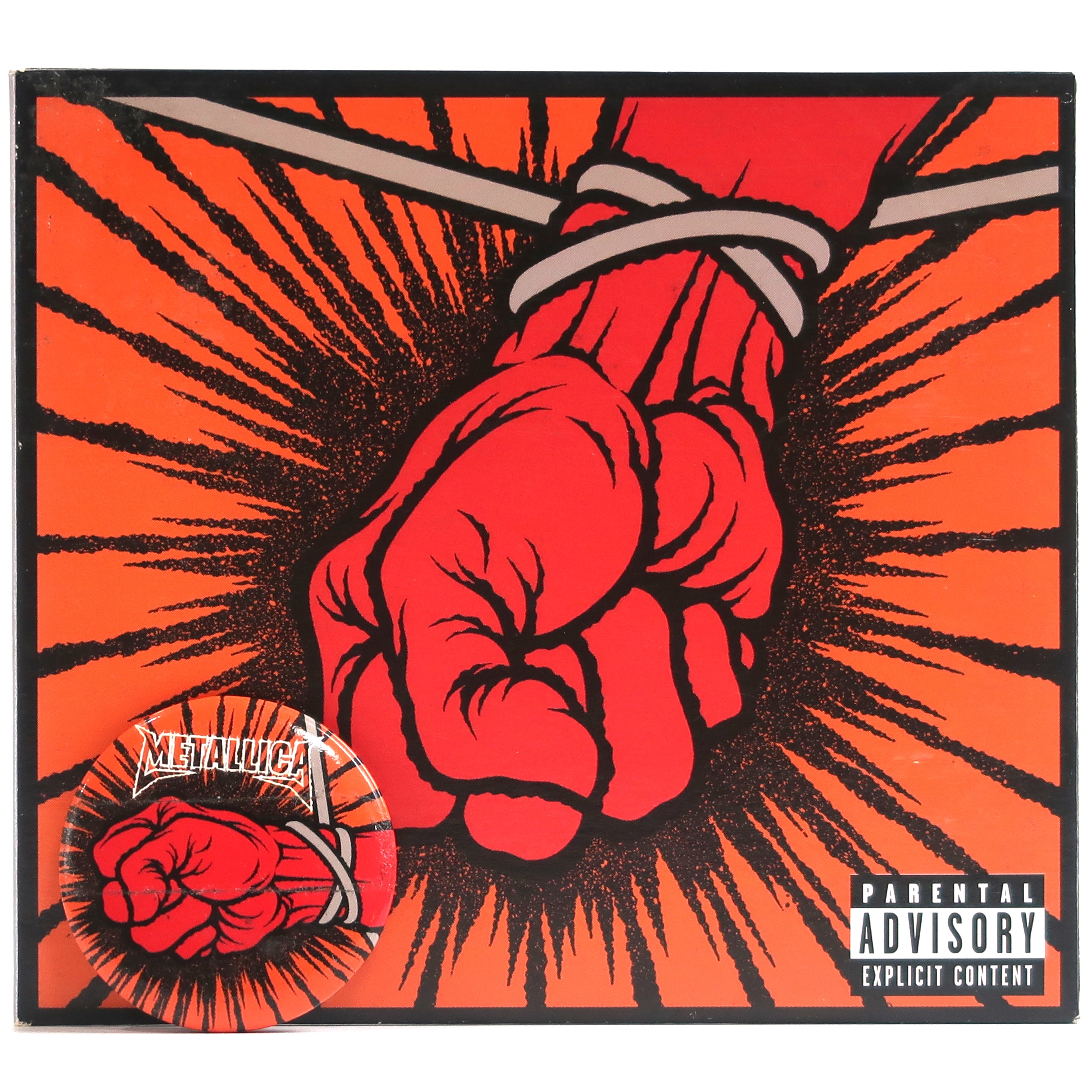 Metallica - St. Anger Korean CD + DVD Album + Badge Pin Korea
