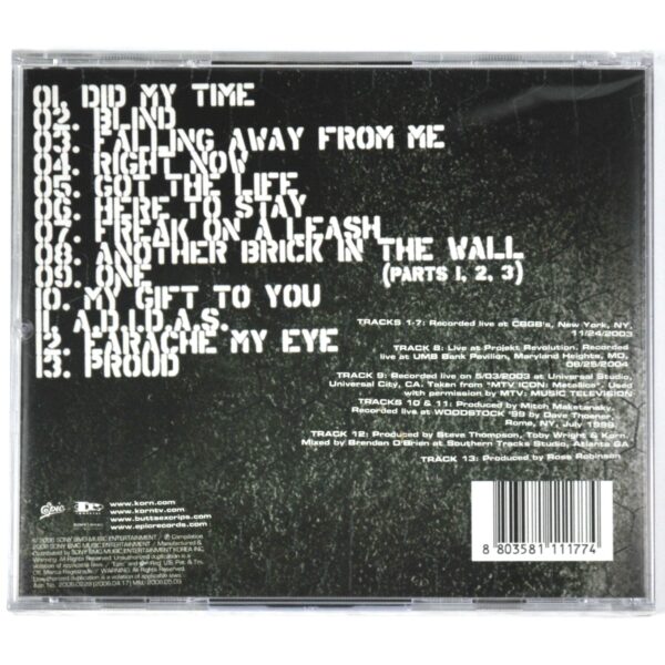 DSC_4911 Korn - Live & Rare Korean CD Album Sealed Korea 2006