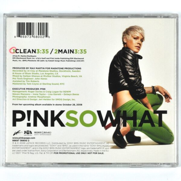P!NK - So What Single Album Korean Promo CD Pink EU Korea