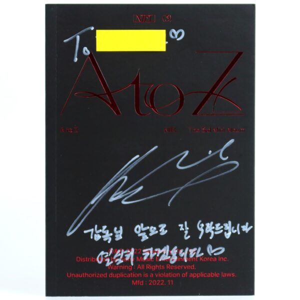 Niel - A to Z Signed Autographed Album Promo CD 2022 K-Pop Teen Top