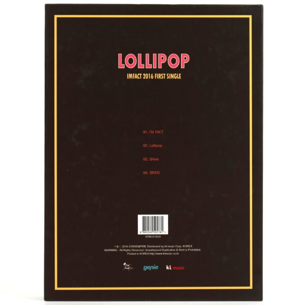 Imfact - Lollipop Signed Autographed CD Single Album Promo 2016 K-Pop