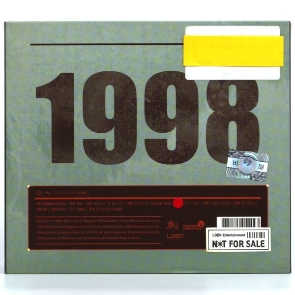 4Men - In 1998 Signed Autographed CD Album Promo 2014 K-Pop