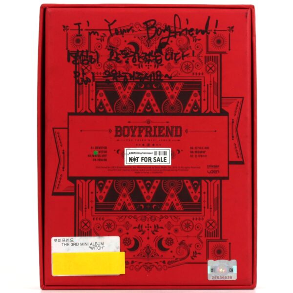 Boyfriend - Witch Signed Autographed 3rd Mini Album CD Promo 2014 K-Pop
