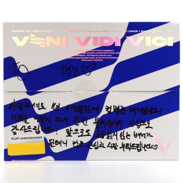 Vanner - Veni Vidi Vici Signed + Message Promo CD Mini Album K-Pop 2023