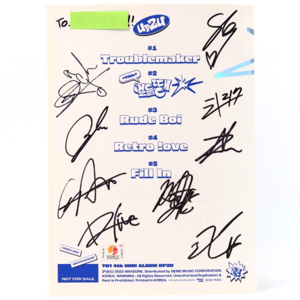 To1 - UP2U Signed + Message 4th Mini Album CD Promo K-Pop 2022 Too