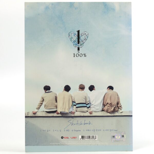 100% - Sketchbook Signed Autographed Album CD Promo K-Pop 2017