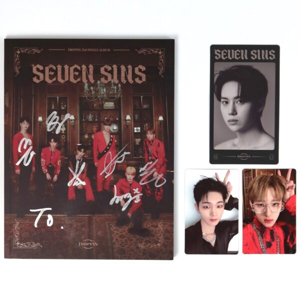 Drippin - Seven Sins Signed + Message CD Single Album Promo K-Pop 2023