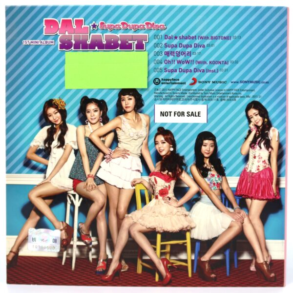 Dal Shabet - Supa Dupa Diva CD Album Promo K-Pop 2011