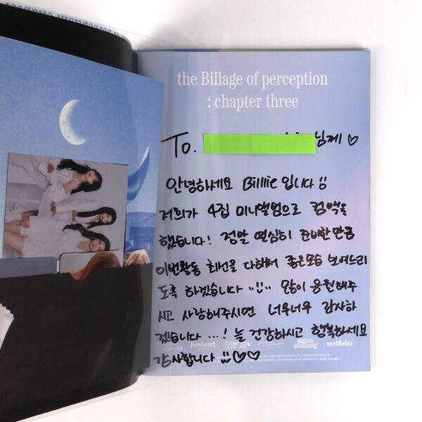 Billlie - The Billage of Perception: Chapter Three Signed Album CD Promo 2023