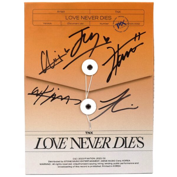 TNX - Love Never Dies Signed + Message CD Mini Album Promo 2023 K-Pop