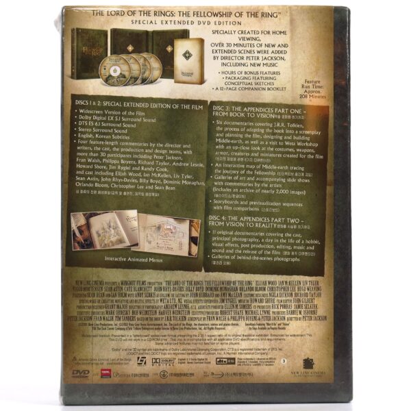 The Lord of The Rings The Fellowship Of The Ring Korean DVD Factory Sealed Korea
