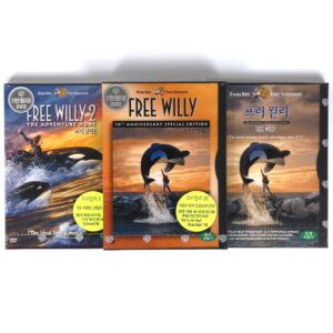 Free Willy 1 & 2 Korean Factory Sealed DVD Snapper Set of 3 Korea