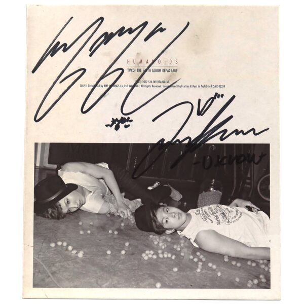TVXQ - Humanoids Signed Autographed CD Album Promo 2012 K-Pop