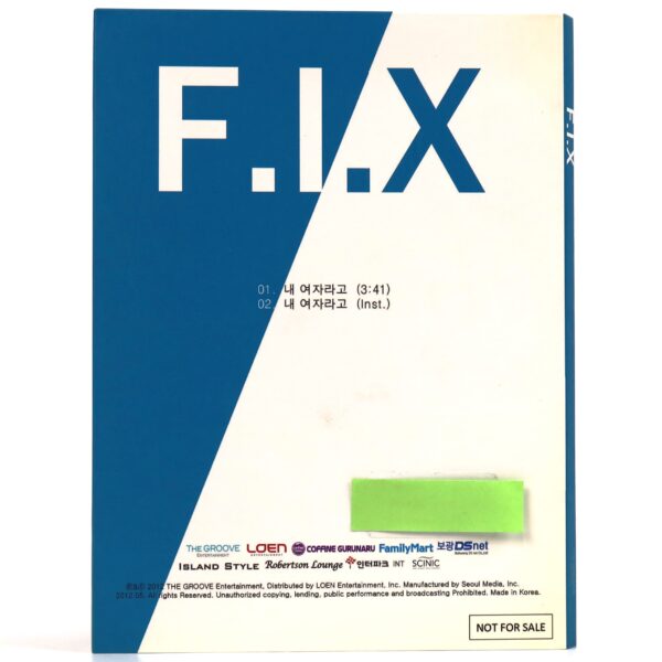 F.I.X - She's My Girl Signed Autographed CD Single Album Promo 2012 K-Pop FIX