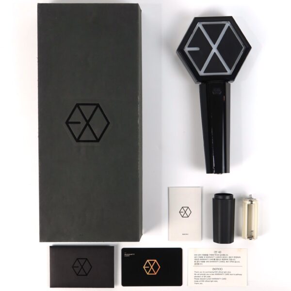 IMG_8132 Exo Official Light Stick Black Complete Set in Box Lightstick Ver. 1