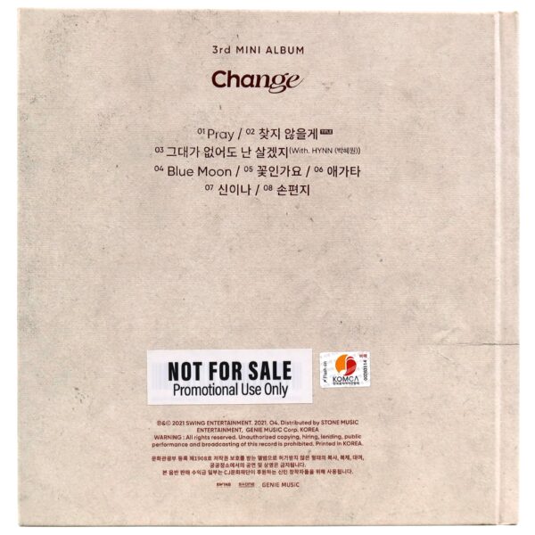 Kim Jae Hwan - Change [ing Ver.] Signed CD Album Promo 2023 Jaehwan Wanna One