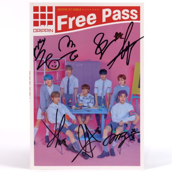 Drippin - Free Pass [B Ver.] Signed Autographed CD Single Album Promo K-Pop 2021