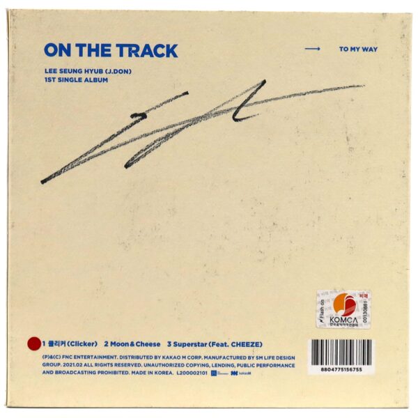 IMG_9941 Lee Seung Hyub (J.Don) - On The Track Signed CD Single Album N.Flying 2021