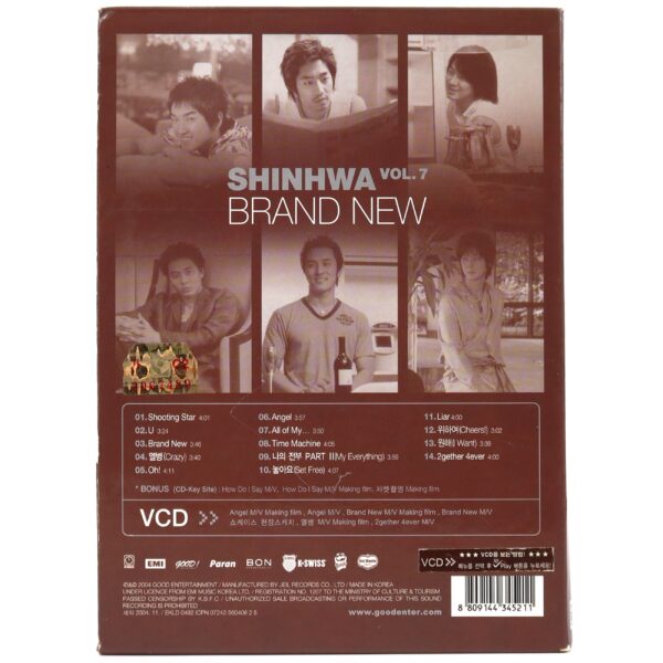 Shinhwa - Brand New Special Edition 7th Album CD VCD 2004 [read]