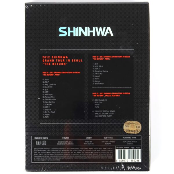 Shinhwa - The Return Grand Tour in Seoul Sealed DVD K-Pop 2012
