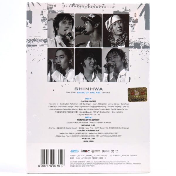 IMG_4254 Shinhwa - 2006 Tour State Of The Art In Seoul Sealed DVD K-Pop