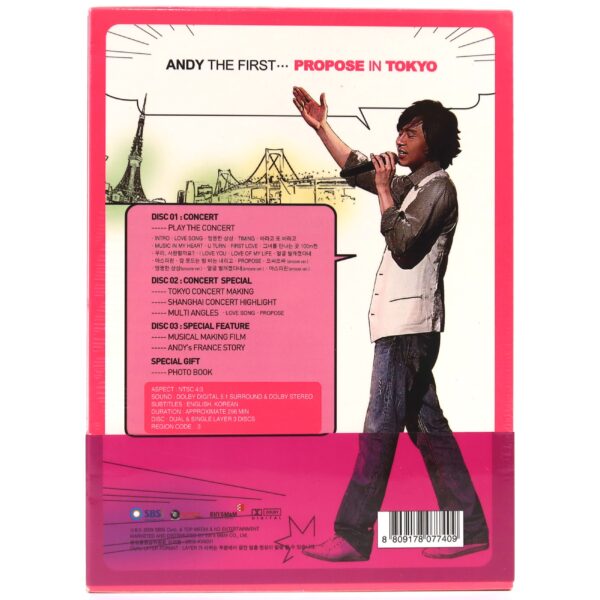 Andy - The First Propose In Tokyo Sealed DVD K-Pop 2009 Shinhwa Solo