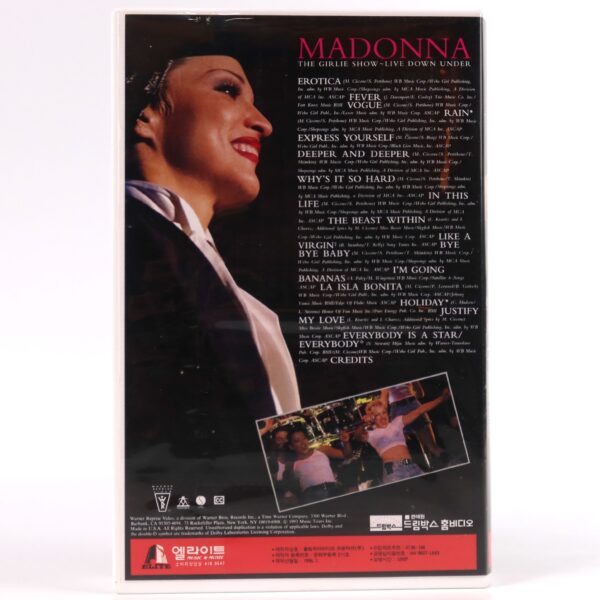 Madonna: The Girlie Show - Live Down Under (1993) Korean VHS [NTSC] Korea