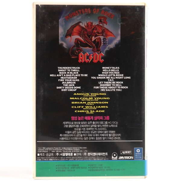AC/DC: Live At Donington (1992) Korean VHS [NTSC] Korea