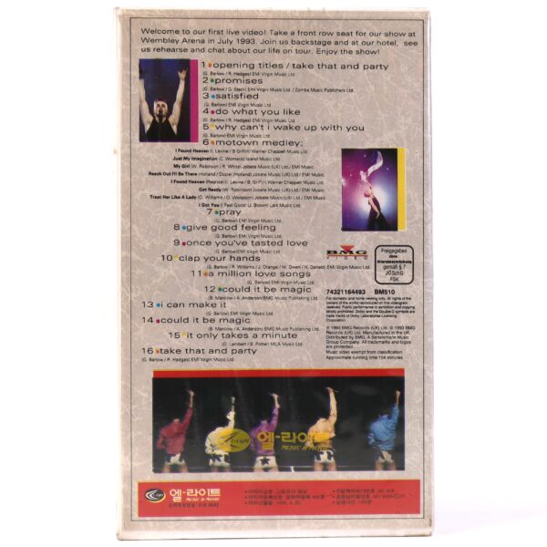 Take That: The Party - Live at Wembley (1993) Korean Sealed VHS [NTSC]