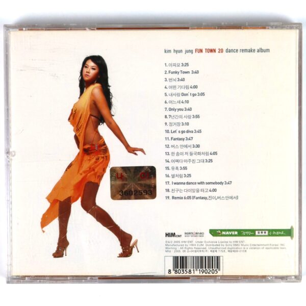 Kim Hyun Jung - Fun Town 20 Dance Remake Album CD K-Pop 2005