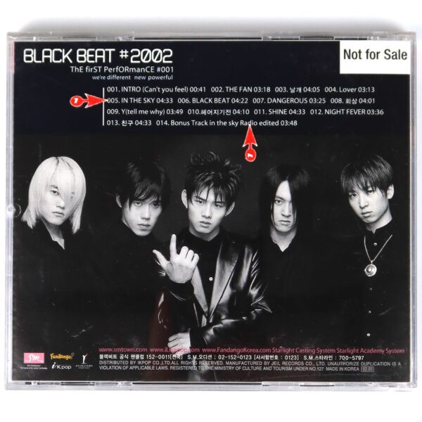 Black Beat - #2002 The First Performance Album CD Early K-Pop SM Entertainment