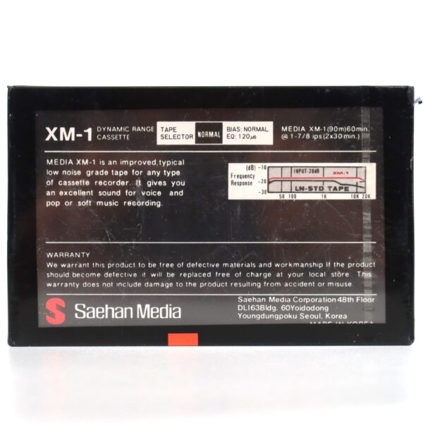 Saehan XM-1 C60 Blank Cassette Tape Sealed Type I Korea