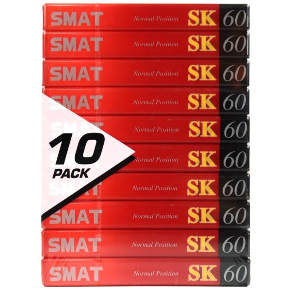 Smat SK 60 Blank Cassette Tape 10 Pack Sealed Type I Korea