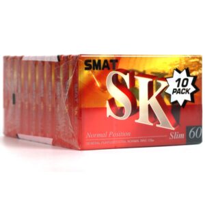 Smat SK 60 Blank Cassette Tape 10 Pack Sealed Type I Korea