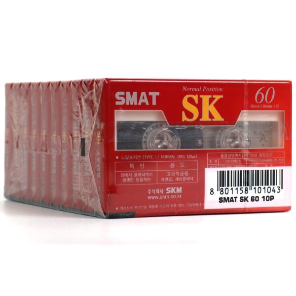 Smat SK 60 Blank Cassette Tape 10 Pack Sealed Type I Korea