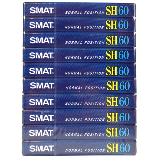 Smat SH 60 Blank Cassette Tape 10 Pack Sealed Type I Korea