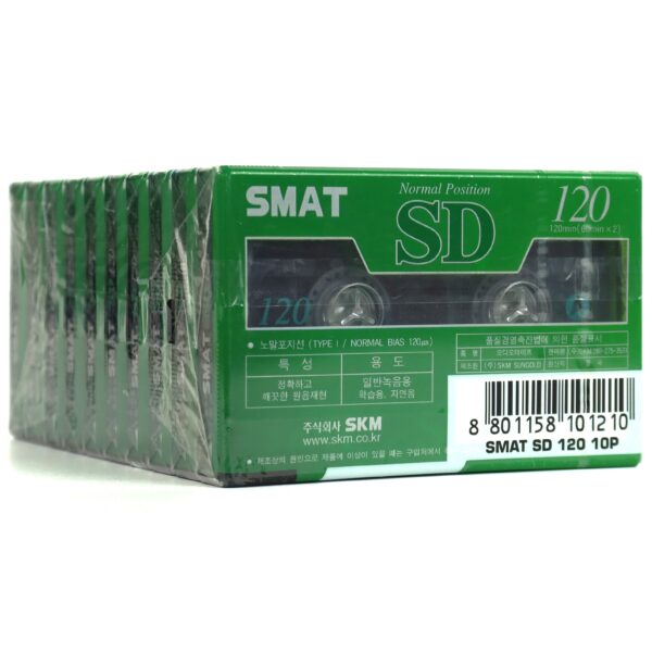 Smat SD 120 Blank Cassette Tape 10 Pack Sealed Type I Korea