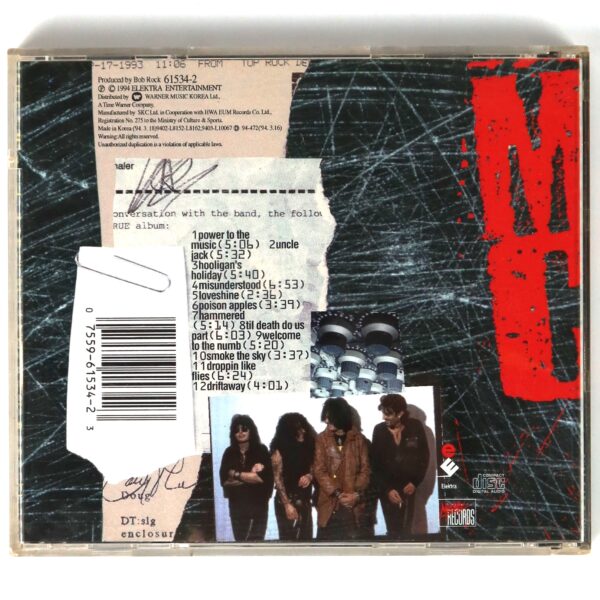 Mötley Crüe - Motley Crue Korean CD Album Korea Sticker