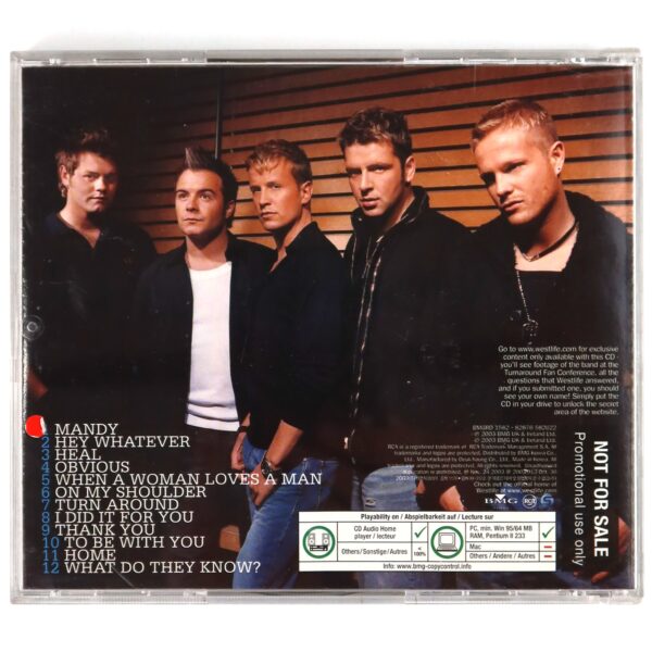 Westlife - Turnaround Korean Promo CD Album Korea Insert