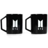 BTS Logo Mug Black Set of 2 Map Of The Soul Pop-Up Official Goods 2020