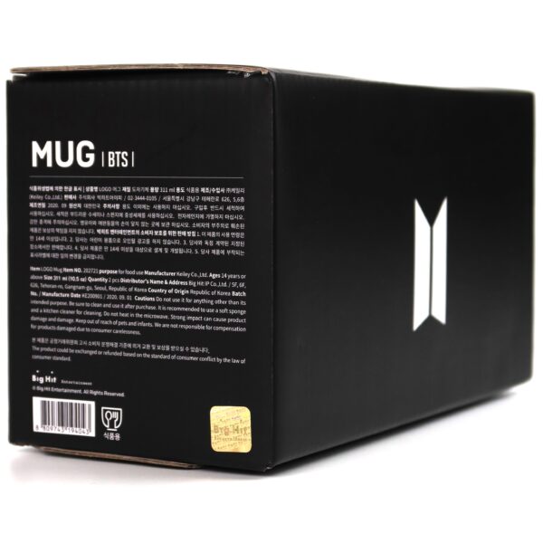 BTS Logo Mug Black Set of 2 Map Of The Soul Pop-Up Official Goods 2020