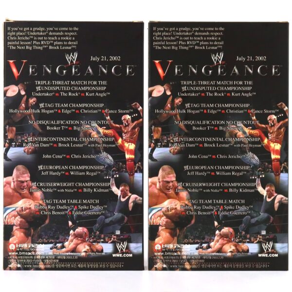 WWE Vengeance (2002) Korean VHS Korea Wrestling The Rock Undertaker