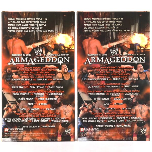 WWE Armageddon (2002) Korean VHS Korea Wrestling Triple H Big Show