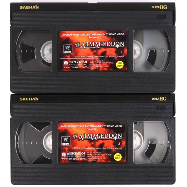WWE Armageddon (2002) Korean VHS Korea Wrestling Triple H Big Show