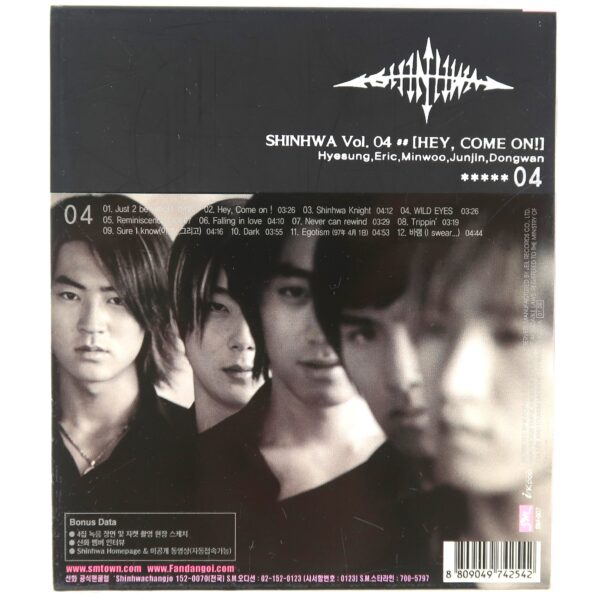 IMG_6843 Shinhwa - Hey, Come On! 4th Album CD K-Pop 2001 SM