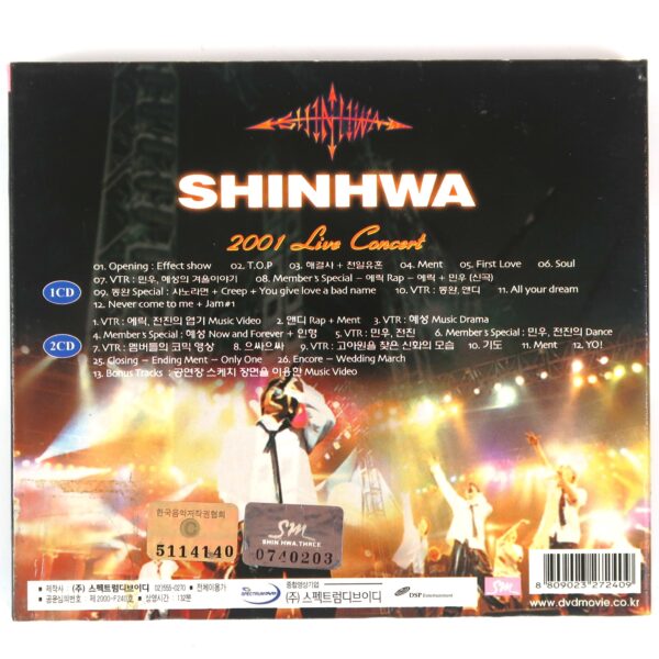 Shinhwa - 2001 1st Live Concert First Mythology VCD Video CD K-Pop SM